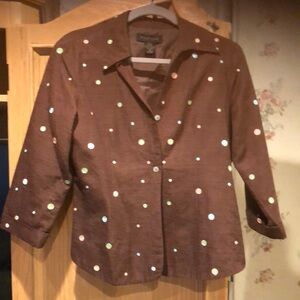 Brown Polka Dot Women's Jacket